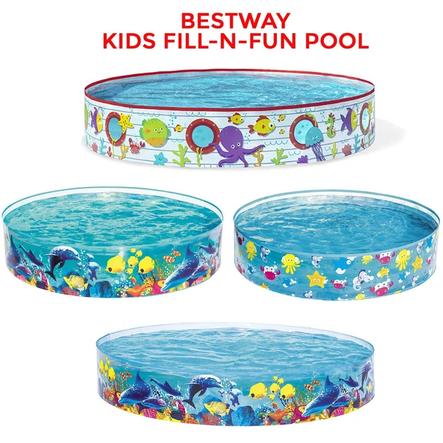 BESTWAY CHILDRENS KIDS Paddling Pool Rigid Swimming Garden Play Fill N