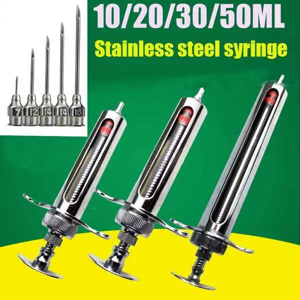 Adjusted Glassware Stainless Steel 1/3/5/10Pcs Lab  Glass Sampler Syringe