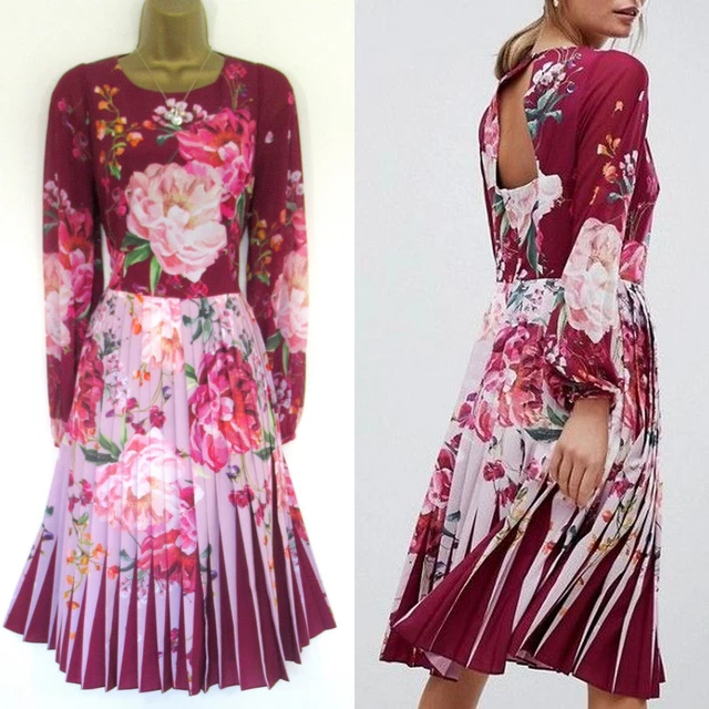 Esperan serenity sales contrast pleat dress