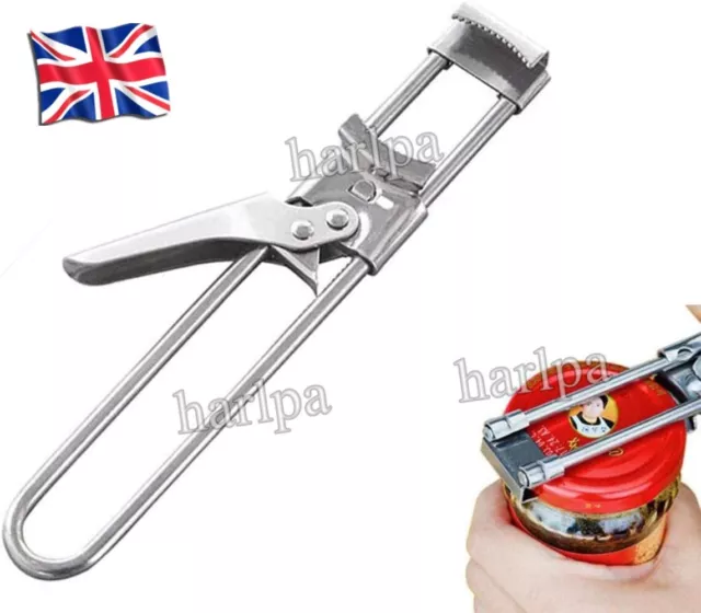 Adjustable Can Jar Opener Bottle Lid Gripper Kitchen Gadget Stainless Steel UK