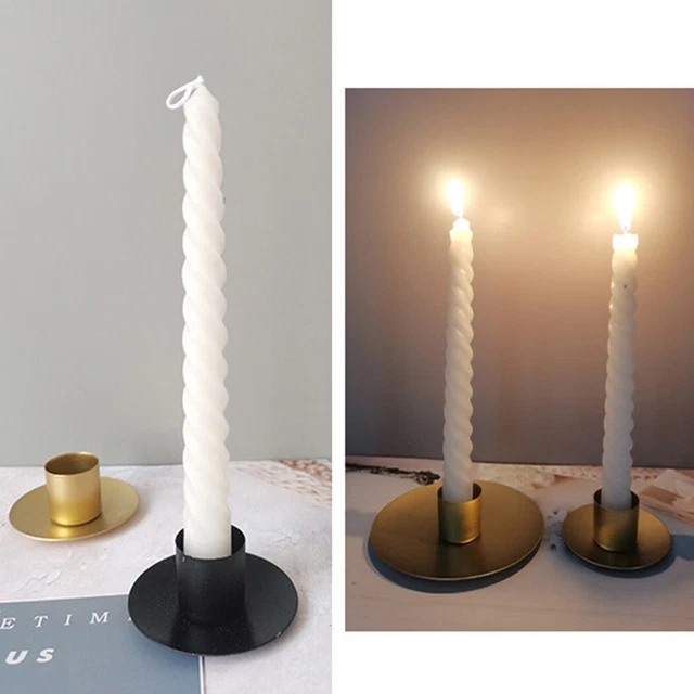 3 Pcs Bougeoirs Vintage En Métal Noir - Porte-Bougie Colonne De Hauteurs Variées Pour Ambiance Romantique