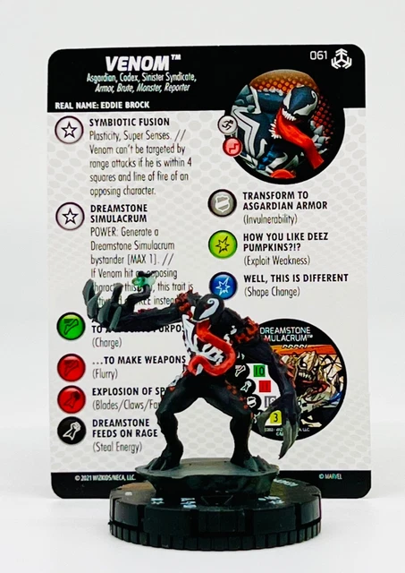 Marvel Heroclix War of the Realms Venom #061 Chase  w/ Card