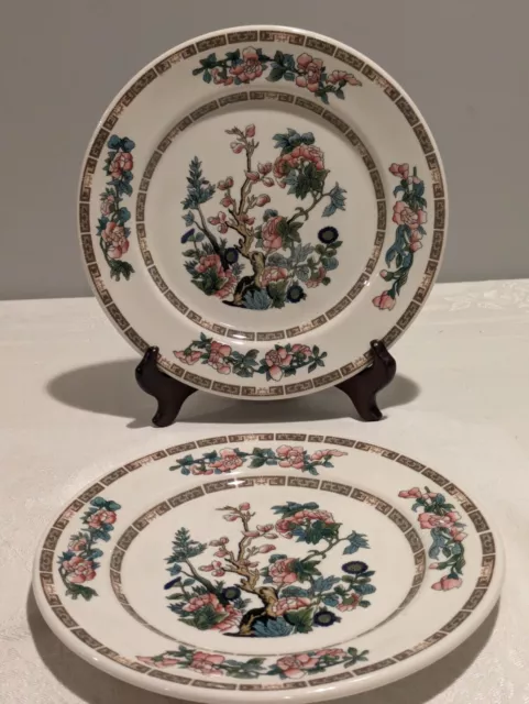 NYNH&H Pullman Railroad INDIAN TREE Two 9.5" Dinner Plates SYRACUSE CHINA