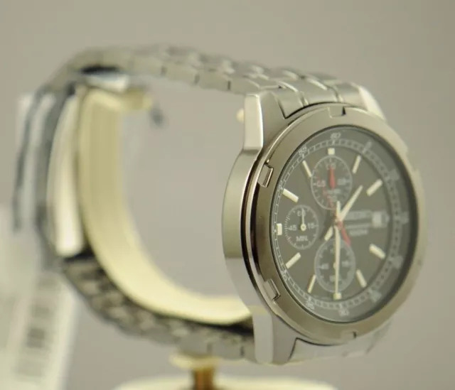 Seiko Sks437 Chronograph Ion Plated Stainless Steel Black Mens 100M Quartz Watch 3
