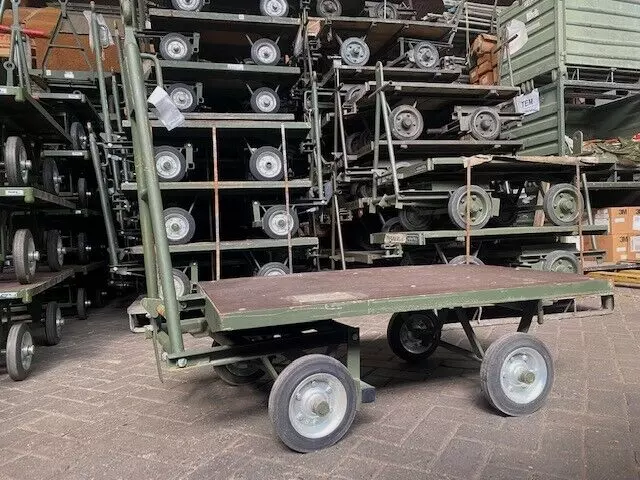 Stiehl carrello a pianale manuale occhiello pallet UE rimorchio rimorchio magazzino carrozza