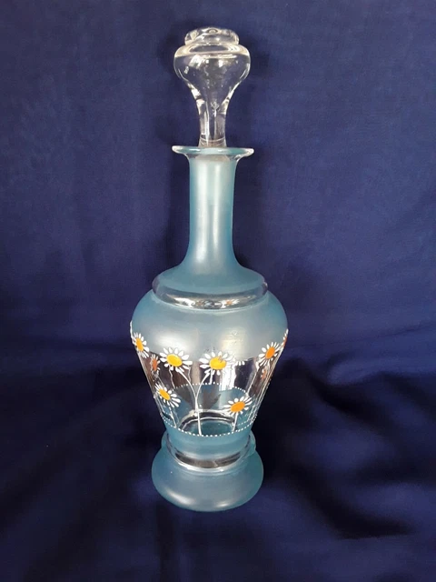 Carafe En Verre Emaille  Souffle Art Nouveau