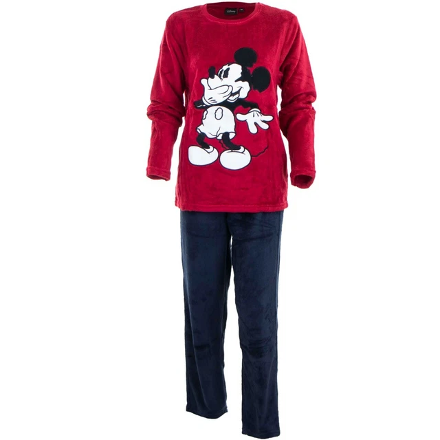 Disney Mickey Souris Homme Femme Pyjamas Long Deux Pièces Pile De Corail Hiver