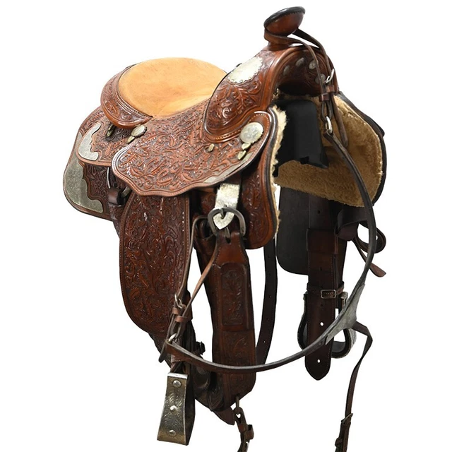 Used 15.5" Long Horn By Billy Cook Saddlery Show Saddle Code: C155LHBCSHOWFTFL