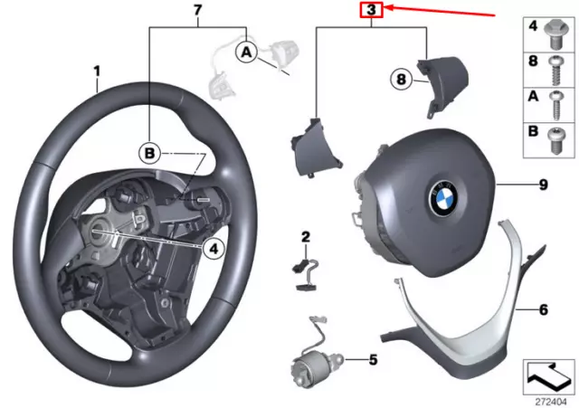 NEW BMW 1 F20 Steering Wheel Sport Decor Finishers 32306854777