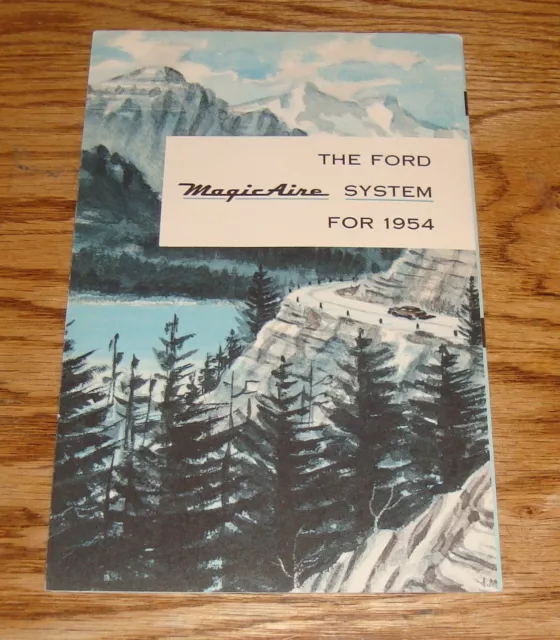 Original 1954 Ford MagicAire System Foldout Sales Brochure 54