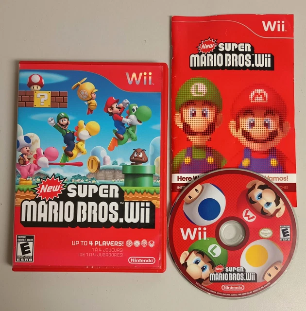 SUPER MARIO BROS. Nintendo Wii Game CIB / Game / Case / Book TESTED 28