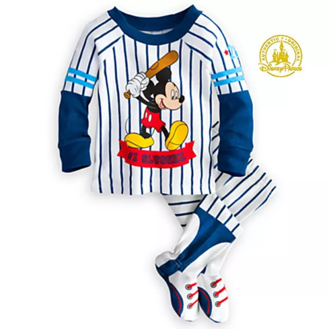 Authentic Disney Mickey Mouse Pyjama PJ for Baby Boy Baseball uniform style New