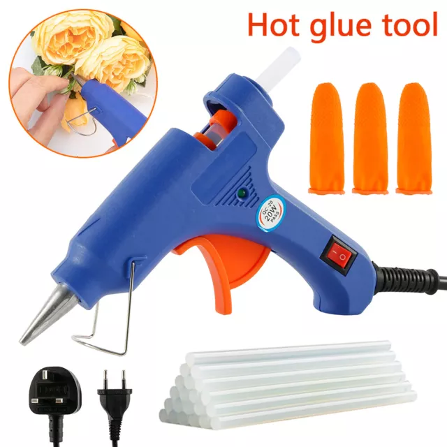 Hot Melt Glue Gun Trigger Electric Adhesive Sticks For Hobby Craft Mini Diy Uk