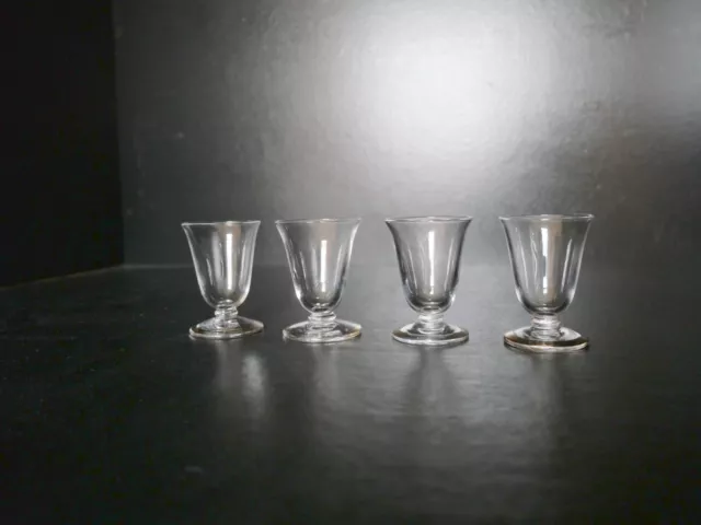 4 ancien verres à liqueur cristal or Saint ST Louis Baccarat