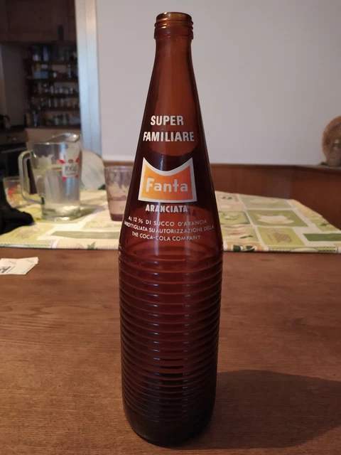 BOTTIGLIA FANTA ARANCIATA Marchio Reg. 1 Lt. Super Familiare Anni '60 ...