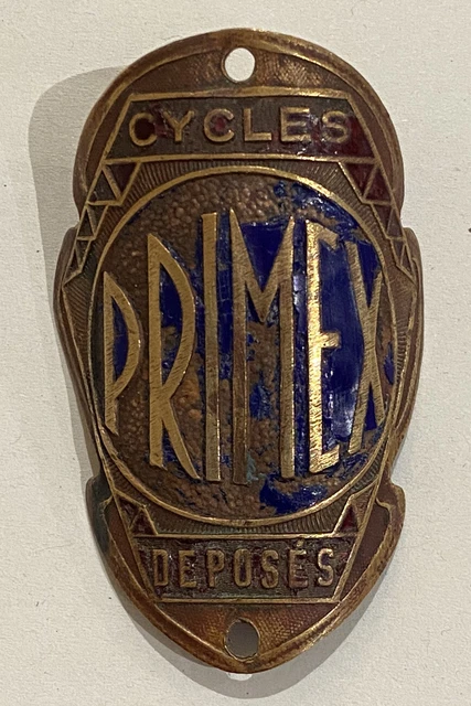 Plaque De Vélo Ancienne – Cycles Primex – Époque 1900 – Bel état – Collection