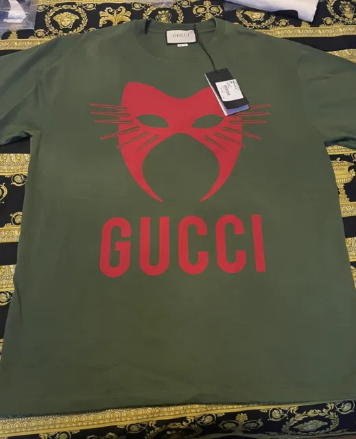 Nwt 100% Authentique Gucci Masque T Shirt Surdimensionné Fit Mrsp Taille L À Box