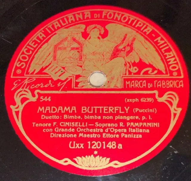 '20s Fonotipia ed1 R/G Ciniselli tenor, Pampanini soprano: Puccini: M. Butterfly