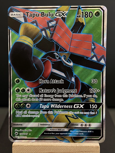 Pokemon card Tapu Bulu GX 130/147 Ultra Rare Full Art Burning Shadows near mint