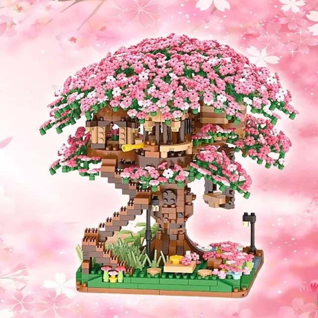 Mini Sakura / Kirschblüten Baumhaus Bausteine mit 2138 Teilen als Spielzeug