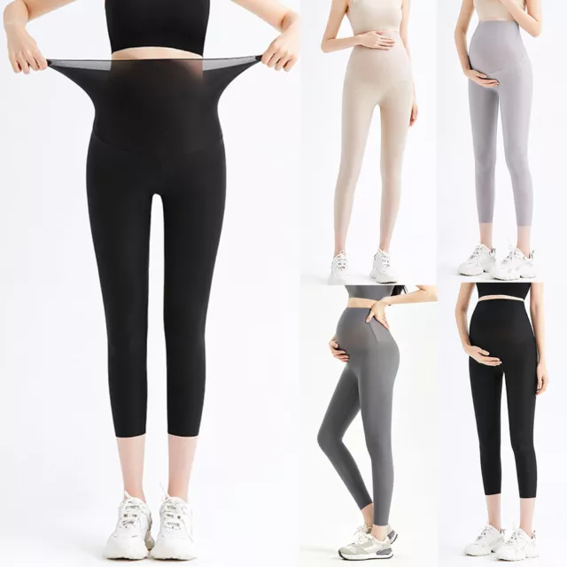 Legging Extensible Fin Taille Haute Pour Femmes Pantalon Slim De Maternité R