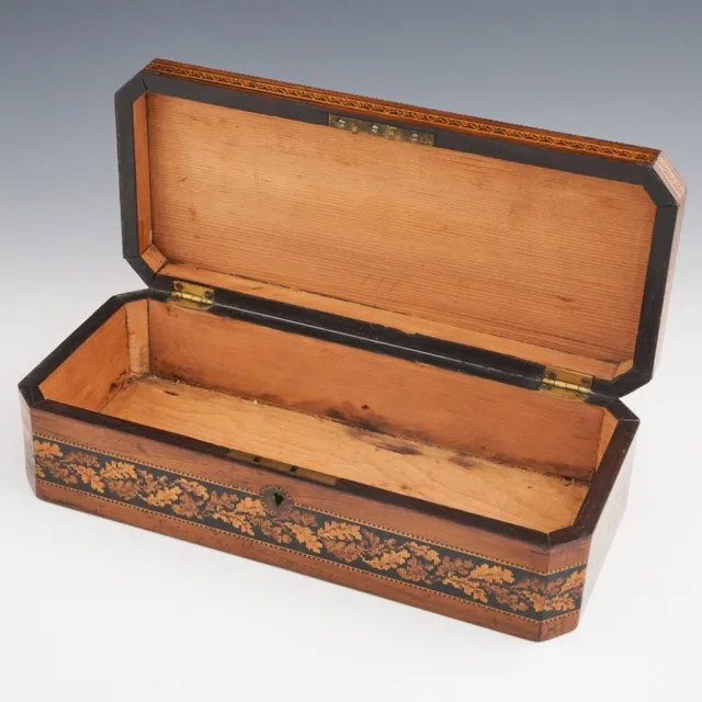 A Fine Tunbridge Ware Glove Box c1870 2