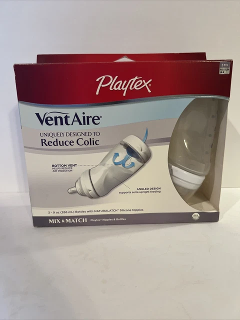 Playtex Baby Ventaire Anti Colic Baby Bottle, BPA Free, 9 Ounce - 3 Count
