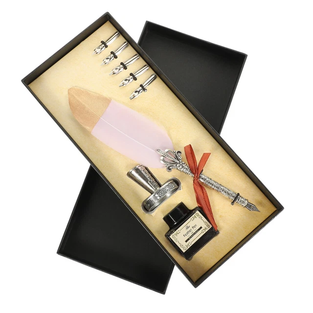 1 juego Vintage Quill Pluma Kit de escritura Pluma Pect Practical Nibbed Stift