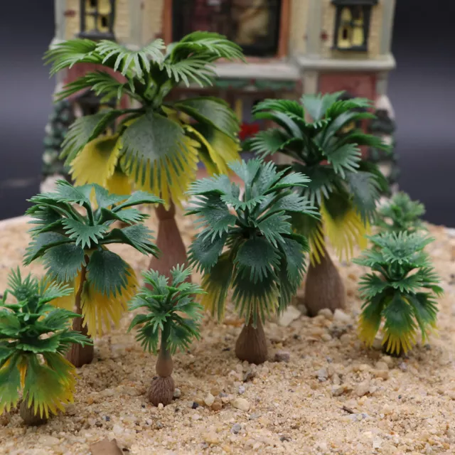 15pcs scale model trees Palms Trees Palm Tree Jungle Trees Mixed Model Trees 3