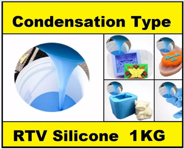 Liquid Silicone Rubber Mould making kit 1kg condensation cure fine details