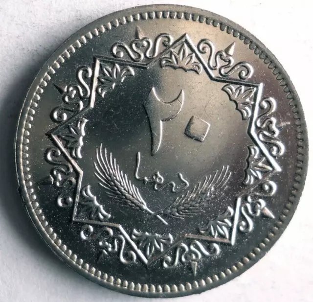 1979 LIBYA 20 DIRHAMS - Excellent Coin - FREE SHIP - Bin #410
