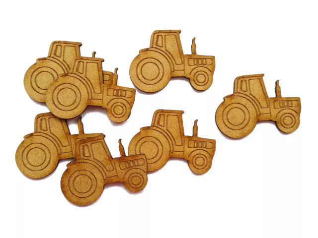 Wooden Mdf Shapes Tractor Vehicle Ornament Laser Cut Embellishment