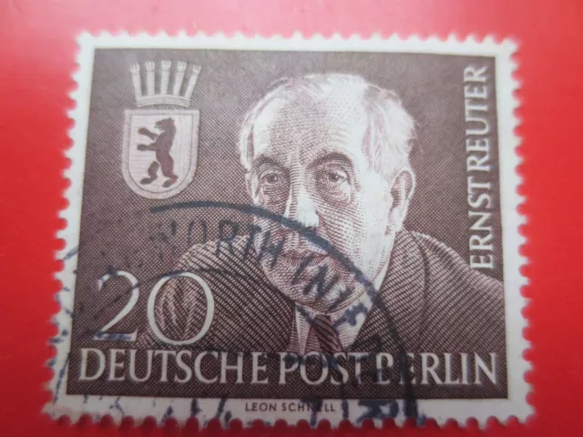 1954 - Berlin - Mi.Nr. 115 - Tod von Ernst Reuter - 20 Pf -gestempelt mit Falzr.