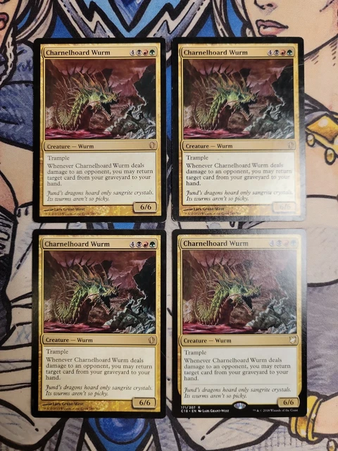 4 X CHARNELHOARD Wurm - ensembles mixtes LP/MP MTG Magic EUR 2,12 ...