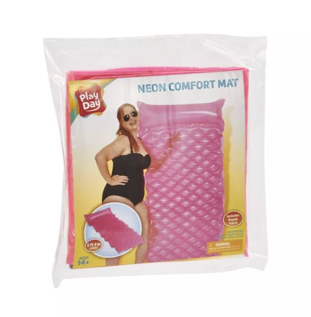 Play Day Inflatable Neon Comfort Mat - Pink