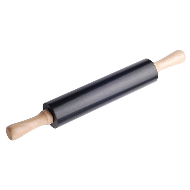 1 pz perno a rullo per impasto utensile da cucina domestico superficie liscia (nero)
