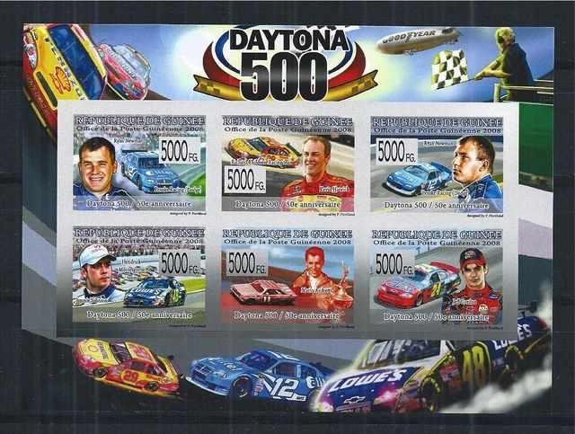 GUINEA 2008 MINI SHEET MiNr: 5796 - 01 IMPERF ** DAYTONA 500 RACING RYAN NEWMAN