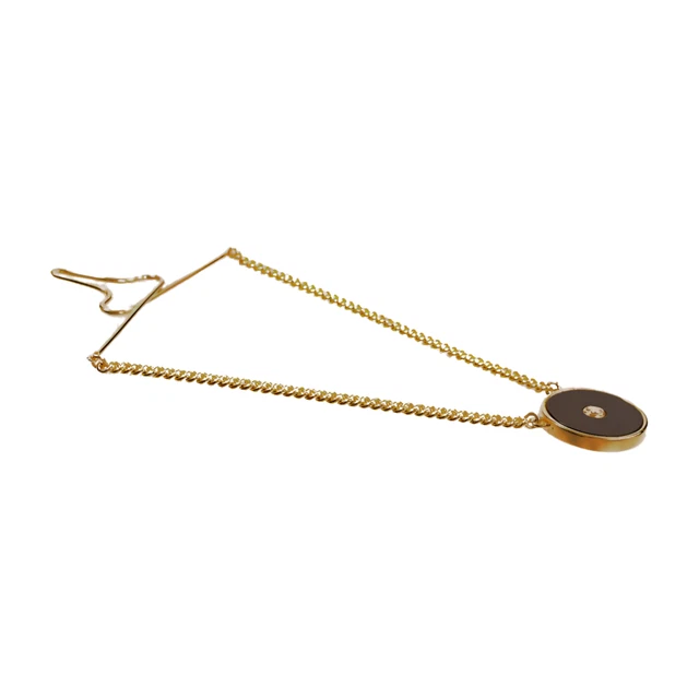 PIAGET Tie Chain Women's Onyx Diamond K18 Yellow Gold Used