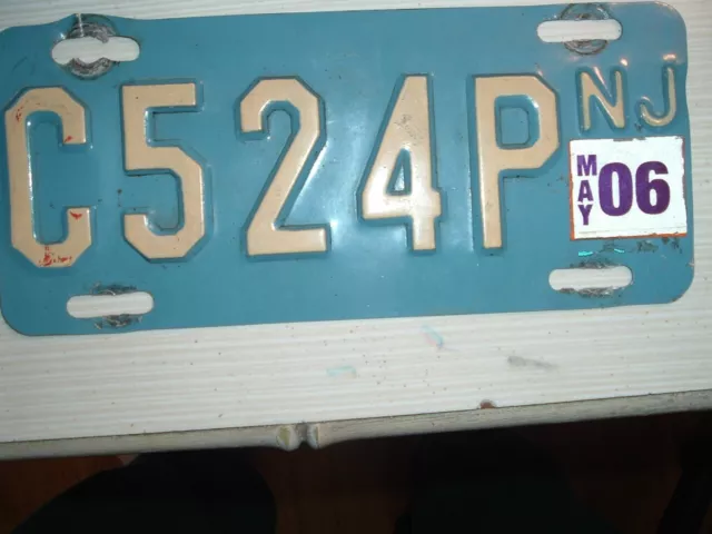 2006 New Jersey motorcycle license plate NJ 06 mc m/c cycle (C524P)