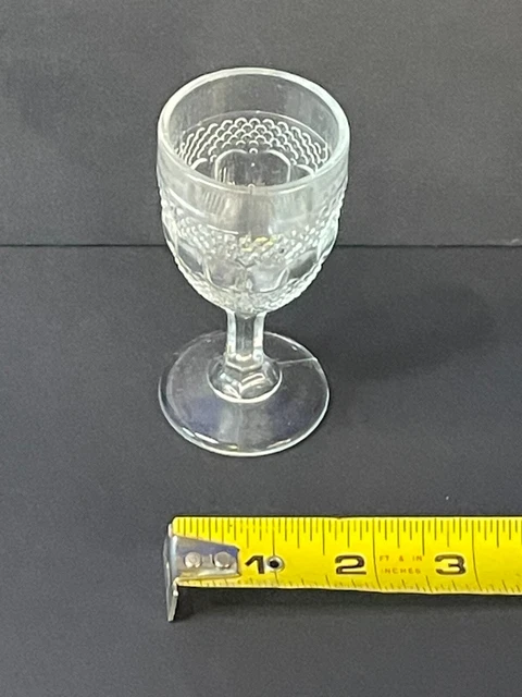 19 Century Lead Glass Cordial Brandy with Pattern