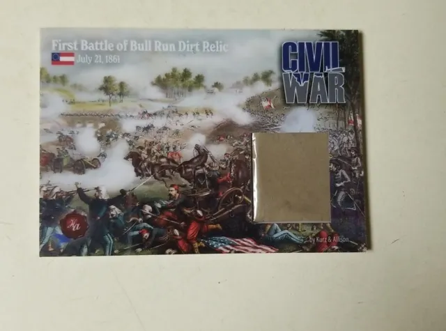 2023 HA Civil War First Battle of Bull Run Dirt Relic Card