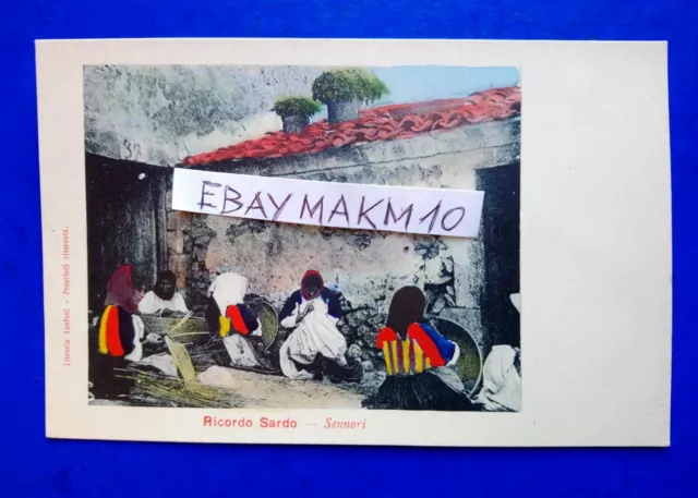 🔵 Cartolina Antica Sennori Ricordo Sardo Costumi Bella Sardegna 🤣
