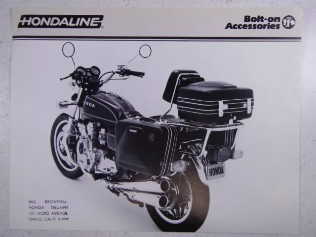 79 Honda Hondaline Motorcycle Accessories Nos Oem Dealer's Sales Sheet Brochure