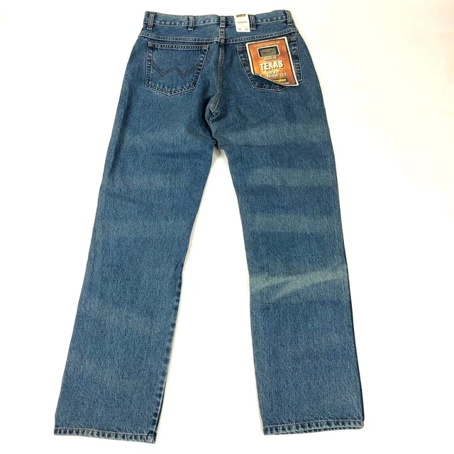 WRANGLER TEXAS STRETCH Jeans Straight Fit Blue W36 L34 EUR 36 58