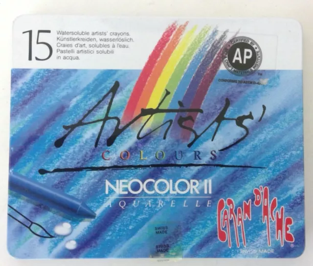 Caran D'Ache Neocolor II Water Soluble Wax Pastels Sets of 10, 15