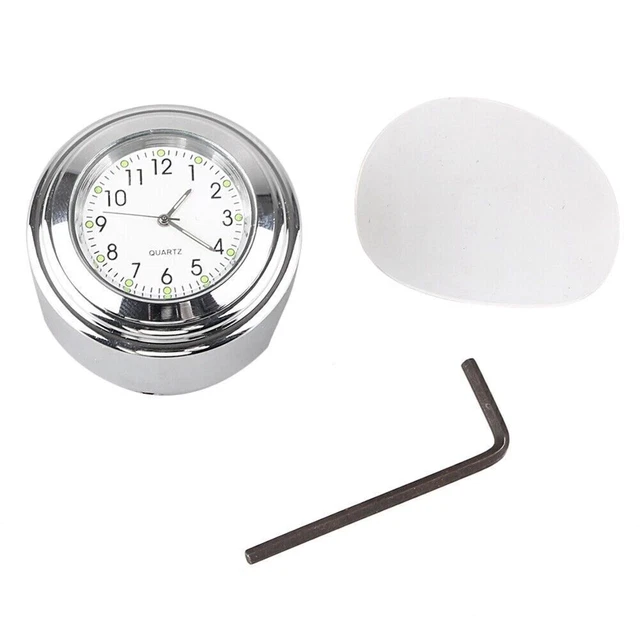 7/8" Motorcycle Chrome Digital Handlebar Waterproof Glow-Watch Clock