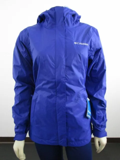 NWT Womens Columbia Timber Pointe Packable Waterproof Rain Shell Jacket Dynasty