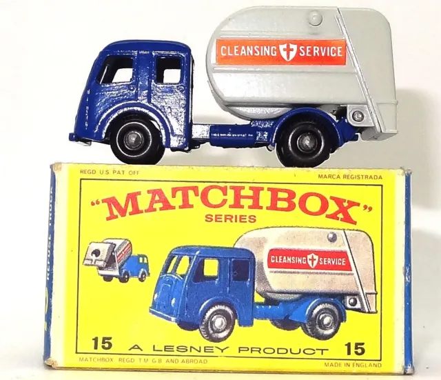 Lesney Matchbox No. 15 Tippax Refuse Collector Truck - Mint Boxed