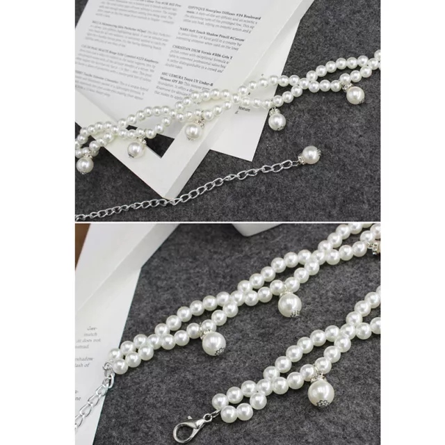 Spliced Pearl Women Belt Elegant Versatile Elastic Waist Design Fashion Bead SN❤