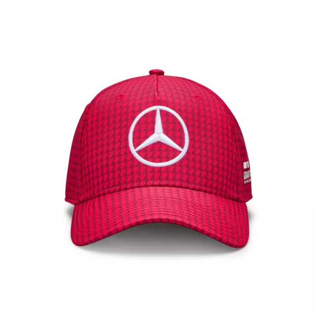 Mercedes AMG Petronas Lewis Hamilton 2023 Official Driver Baseball Cap Apple Red
